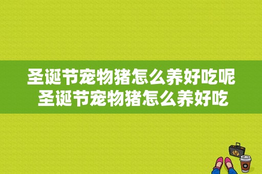 圣诞节宠物猪怎么养好吃呢 圣诞节宠物猪怎么养好吃