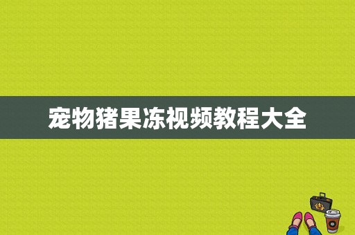 宠物猪果冻视频教程大全